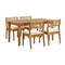 Alaterre Furniture Barton 5-Piece Patio Dining Set, Weather-Resistant Outdoor Dining Table, 4 Stackable Patio Chairs 80-OUTD-WD-DIN-SET1 - alternate 9